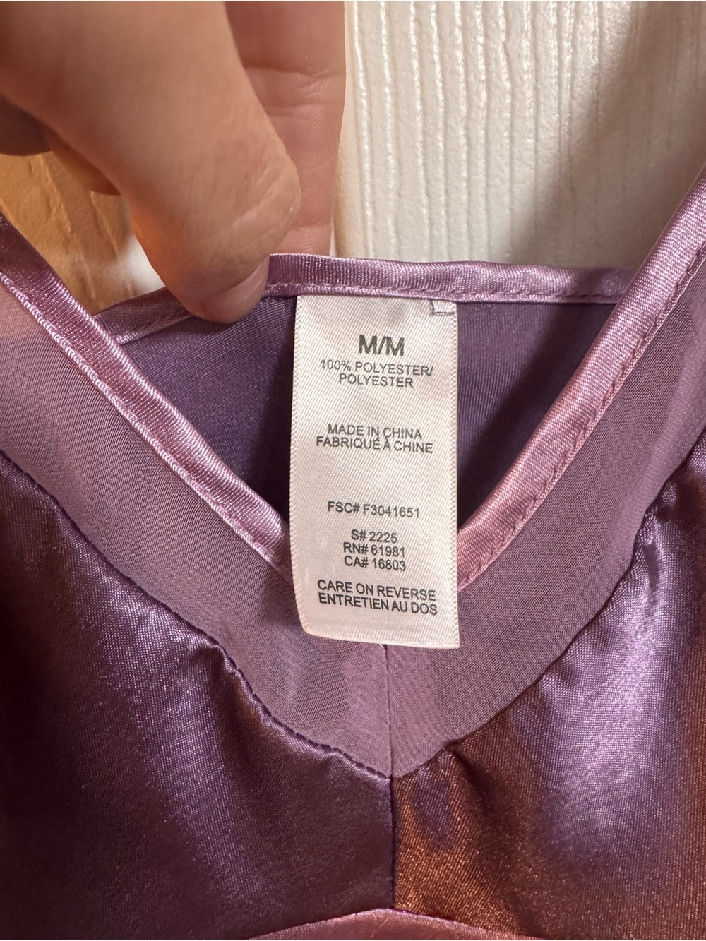 Medium Purple Satin Slip Dress - Picture 3 of 5